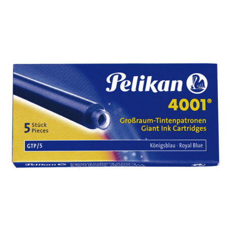 Pelikan 4001 GTP/5 - Cartuccia inchiostro - non permanente - blu reale (pacchetto di 5)