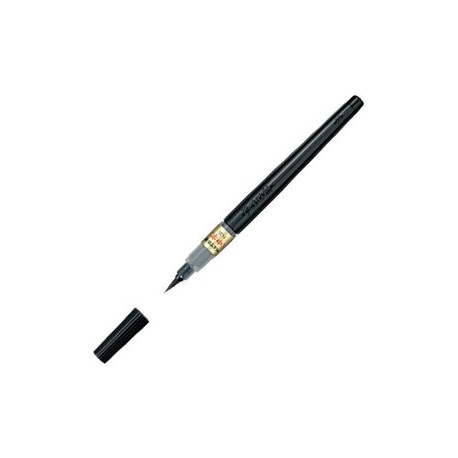 Pentel Fude Pen - Penna con punta a pennello - nero - inchiostro base acqua - larga