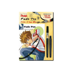 Pentel Fude Pen - Penna con punta a pennello - nero - medio