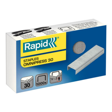 Rapid Omnipress 30 - Punti metallici - 6 mm - filo metallico galvanizzato - pacco da 1000