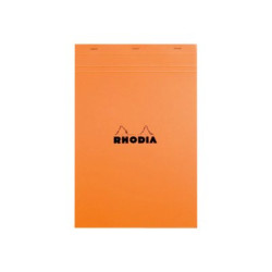 RHODIA A4+ - Blocchetto - graffettato - 210 x 318 mm - 80 fogli - bianco - arancione - cartone