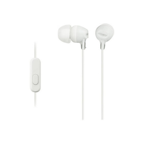 Sony MDR-EX15AP - EX Series - auricolari con microfono - in-ear - cablato - jack 3,5 mm - bianco