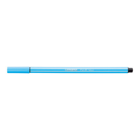 STABILO Pen 68 - Penna punta in fibra - blu fosforescente - inchiostro base acqua - 1 mm - medio