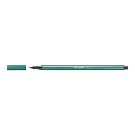 STABILO Pen 68 - Penna punta in fibra - blu turchese - inchiostro base acqua - 1 mm - medio