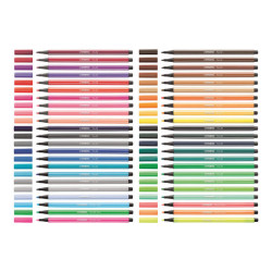 STABILO Pen 68 - Penna punta in fibra - colori assortiti - inchiostro base acqua - 1 mm - medio (pacchetto di 15)