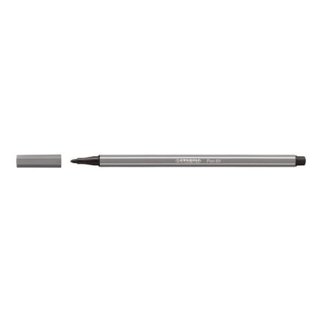 STABILO Pen 68 - Penna punta in fibra - grigio scuro - inchiostro base acqua - 1 mm - medio