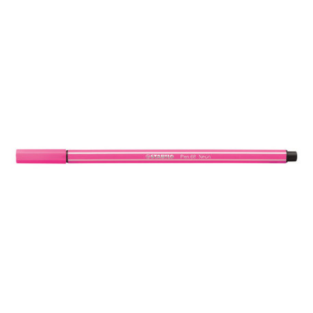 STABILO Pen 68 - Penna punta in fibra - rosa fluorescente - inchiostro base acqua - 1 mm - medio