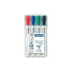 STAEDTLER Lumocolor - Marcatore - per vetro, lavagna bianca, porcellana - nero, rosso, blu, verde - 2-5 mm (pacchetto di 4)