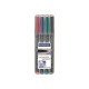 STAEDTLER Lumocolor 313 - Marcatore - permanente - nero, rosso, blu, verde - 0.4 mm - superfine (pacchetto di 4)