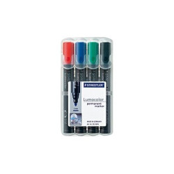 STAEDTLER Lumocolor 352 - Marcatore - permanente - nero, rosso, blu, verde - 2 mm (pacchetto di 4)