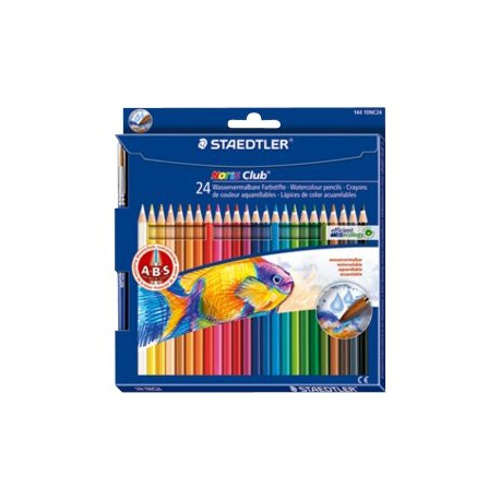 STAEDTLER Noris Club aquarell - Pastello colorato - colori assortiti (pacchetto di 24)