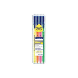 STAEDTLER triplus textsurfer - Evidenziatore - verde neon, giallo neon, arancione neon, rosa neon - inchiostro pigmentato base 