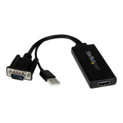 StarTech.com Adattatore Convertitore VGA a HDMI con supporto Audio via USB - Cavo Convertitore Portatile VGA a HDMI - 1080p - C