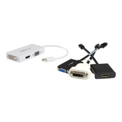 StarTech.com Adattatore Mini DisplayPort a HDMI, DVI & VGA - Convertitore mDP / Thunderbolt per macbook 3 in 1 - Bianco - Conve