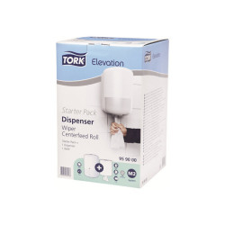 Tork Elevation Starter Pack M2 - Dispenser asciugamani con salviettine detergenti - plastica - rotolo