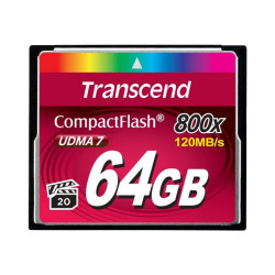 Transcend - Scheda di memoria flash - 64 GB - 800x - CompactFlash