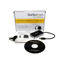 StarTech.com Adattatore scheda USB 3.0 a HDMI e DVI con hub USB a 1 porta - 1920x1200 - Scheda grafica esterna doppio monitor (