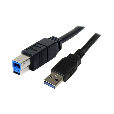 StarTech.com Cavo USB 3.0 SuperSpeed  da 3m A a B - M/M -1x USB 3.0 A (M), 1x USB 3.0 B (M) - Nero (USB3SAB3MBK) - Cavo USB - U