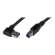 StarTech.com Cavo USB 3.0 SuperSpeed da 1 m nero - Angolare destro A a B - M/M (USB3SAB1MRA) - Cavo USB - USB Type B (M) a USB 