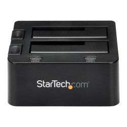 StarTech.com Docking Station USB 3.0 per doppio Hard Disk SSD / HDD SATA con UASP - Docking Station Disco Rigido 2.5" / 3.5"-(6