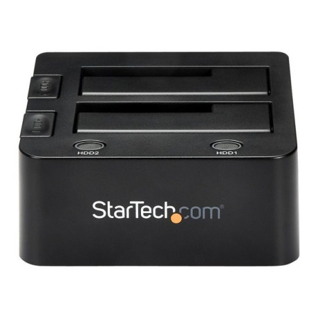 StarTech.com Docking Station USB 3.0 per doppio Hard Disk SSD / HDD SATA con UASP - Docking Station Disco Rigido 2.5" / 3.5"-(6