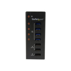 StarTech.com Hub USB 3.0 alimentato a 4 porte con 3 porte di ricarica USB dedicate (2 x 1A e 1 x 2A) - Box esterno in metallo p