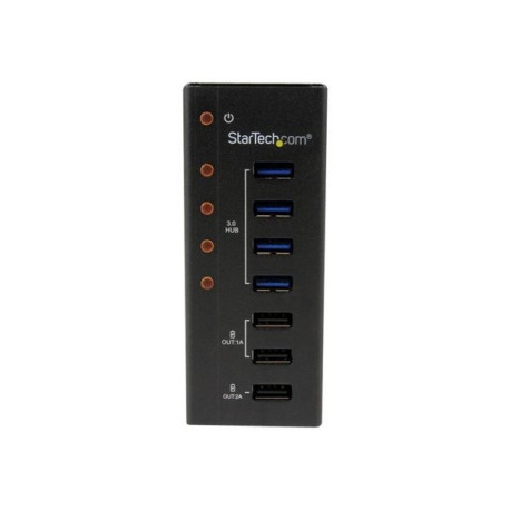 StarTech.com Hub USB 3.0 alimentato a 4 porte con 3 porte di ricarica USB dedicate (2 x 1A e 1 x 2A) - Box esterno in metallo p