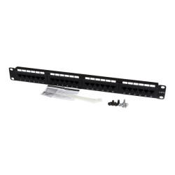 StarTech.com Patch Panel Cat 6 a 24 porte 1U - Pannello di cablaggio per rete Cat6 - Pannello cablaggio - CAT 6 - nero - 1U - 2