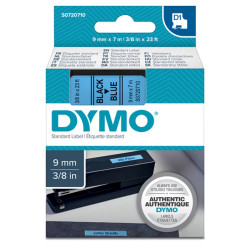Nastro D1 standard 409160 - 9 mm x 7 mt - PL - nero/blu - Dymo