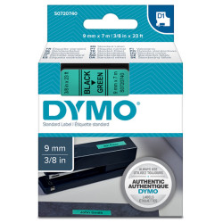 Nastro D1 standard 409190 - 9 mm x 7 mt - PL - nero/verde - Dymo