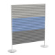 Pannello fonoassorbente Stripes - 120 x 140 cm - grigio chiaro/azzurro/grigio medio
