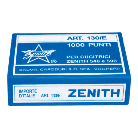 Zenith 130/E - Punti metallici - 6/4 - acciaio - argento - pacco da 1000