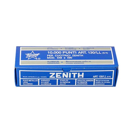 Zenith 130/LL - Punti metallici - 6/4 - Alluminio - pacco da 10000 - per ZENITH 590