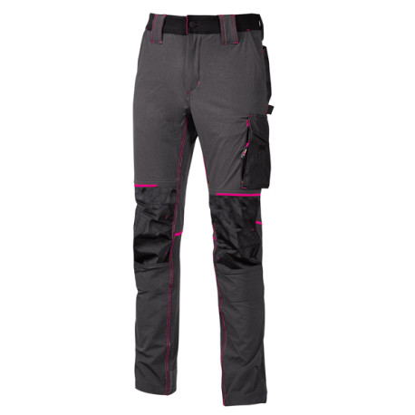 Pantaloni da donna Atom Lady - taglia M - grigio/fucsia - U-Power