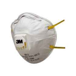 3M 8000 Series 8812 - Mascherina filtrante - usa e getta - con valvola - polipropilene, poliuretano, acciaio, poliisoprene - gi