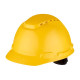 3M H700 Series H-700C-GU - Casco di protezione - blocco pin - polietilene ad alta densità (HDPE) - giallo