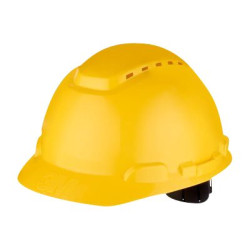 3M H700 Series H-700C-GU - Casco di protezione - blocco pin - polietilene ad alta densità (HDPE) - giallo