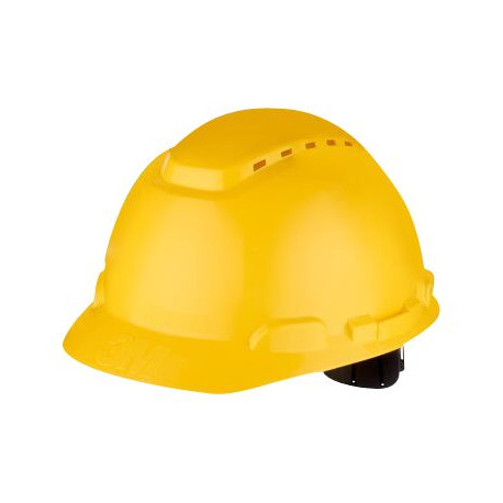 3M H700 Series H-700C-GU - Casco di protezione - blocco pin - polietilene ad alta densità (HDPE) - giallo