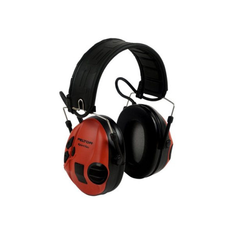 3M Peltor SportTac MT16H210F-478-RD - Cuffie - dimensione completa - cablato - nero, rosso