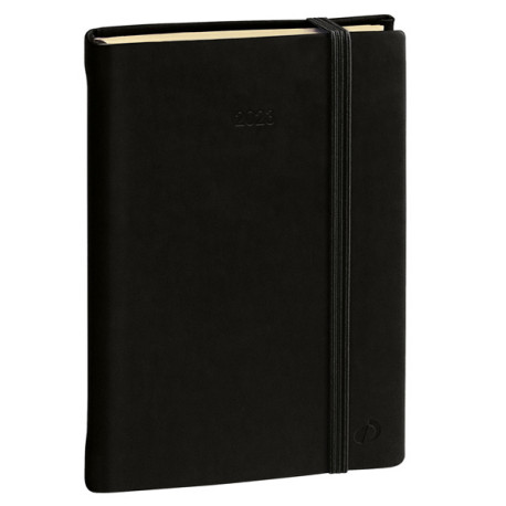 Agenda giornaliera - Daily 21 Prestige 2025 - 13 x 21 cm - copertina Silk - nero - Quo Vadis