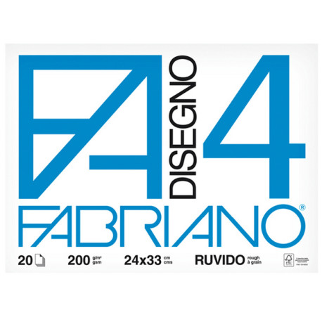 Album F4 - 24x33cm - 200gr - 20 fogli - ruvido - Fabriano