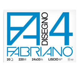 Album F4 - 24x33Cm - 220gr - 20 fogli - liscio - Fabriano