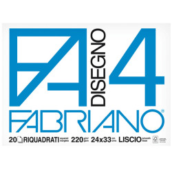 Album F4 - 24x33cm - 220gr - 20 fogli - liscio - squadrato - Fabriano