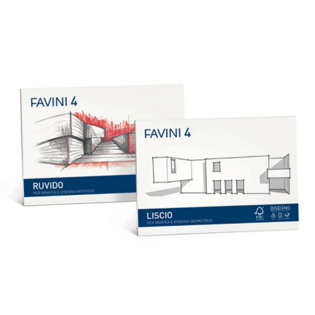 Album favini 4 - 24x33cm - 220gr - 20 fogli - liscio squadrato - Favini