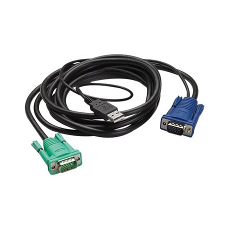 APC - Cavo tastiera / video / mouse (KVM) - USB, HD-15 (VGA) (M) a HD-15 (VGA) (M) - 1.83 m - per P/N: AP5201, AP5202, AP5808, 