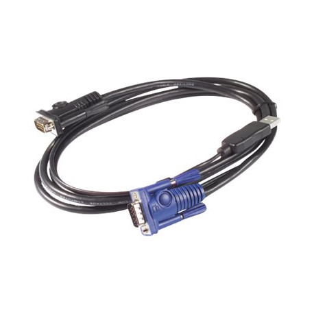 APC - Cavo tastiera / video / mouse (KVM) - USB, HD-15 (VGA) a HD-15 (VGA) - 1.83 m - per P/N: AP5201, AP5202, AP5808, AP5816, 