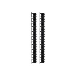 APC - Pannello di gestione cavi rack - nero - 42U (pacchetto di 2) - per P/N: AR9300SP, AR9300SP-R, SMX3000HVTUS, SMX3000LVUS, 