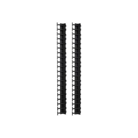 APC - Pannello di gestione cavi rack - nero - 42U (pacchetto di 2) - per P/N: AR9300SP, AR9300SP-R, SMX3000HVTUS, SMX3000LVUS, 