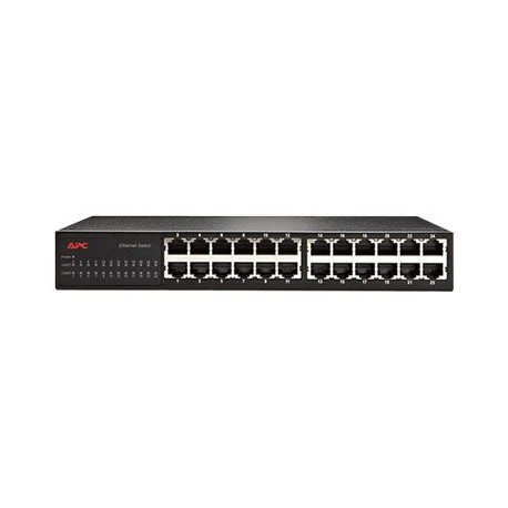 APC 24 Port 10/100 Ethernet Switch - Switch - 24 x 10/100 - montabile su rack - per P/N: AR3106SP, SCL400RMJ1U, SCL500RMI1UC, S