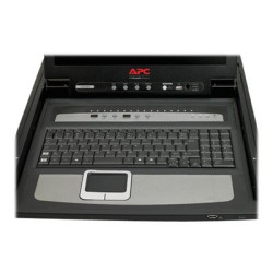 APC LCD Console - Console KVM con switch KVM - 16 porte - PS/2 - 17" - montabile in rack - VGA - nero - 1U - per P/N: AR3106SP,